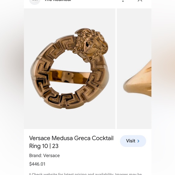 Versace gold ring designer - Picture 1 of 8
